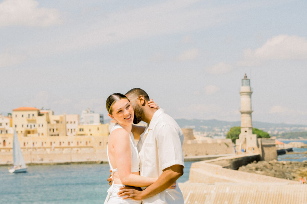 Engaged couple Crete